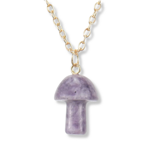 Lila Mushroom Necklace