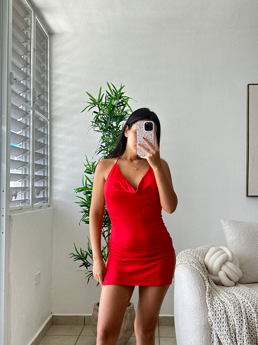 Mini traje rojo