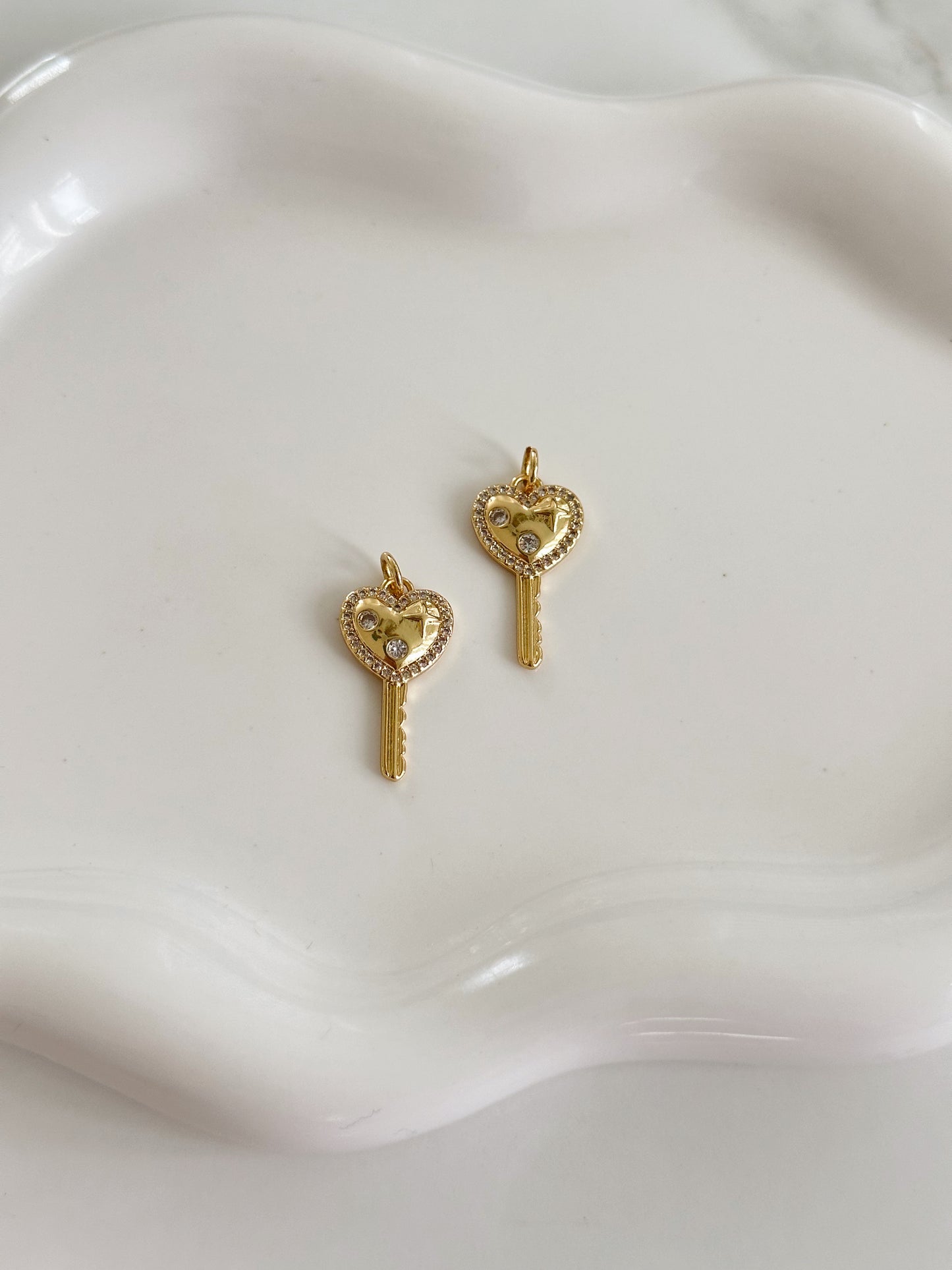 Heart Key Charm