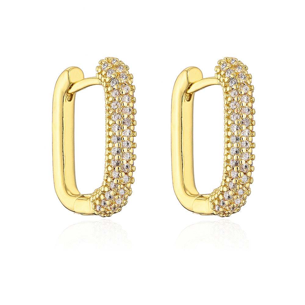 Square Diamond Earrings